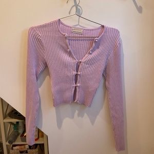 Ribbed Purple Long Sleeve